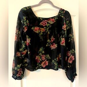 Jessica Simpson Floral Sheer Women's Blouse XS